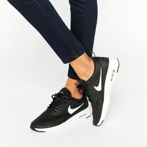 Womans Air Max Thea 'Black Summit White' AND Red Puffer Jacket